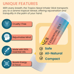 MOXE Tropics nasal stick portable pocket design for easy on-the-go aroma.