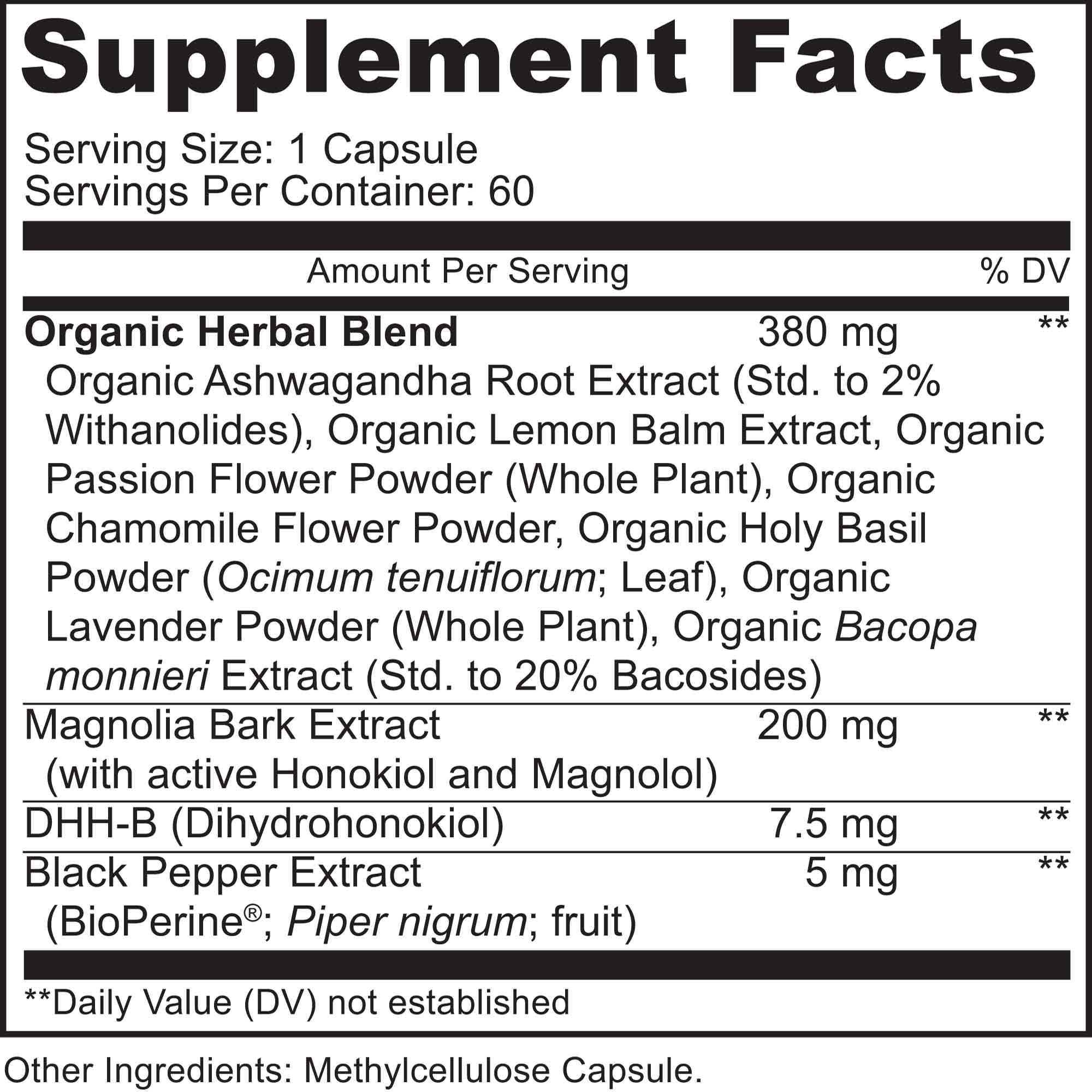 MoxyVites DHH-B capsules ready for daily use to support calm