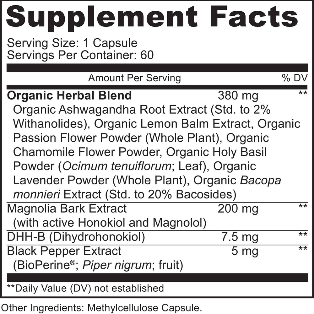 MoxyVites DHH-B capsules ready for daily use to support calm