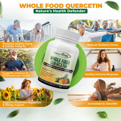 MoxyVites Quercetin Bromelain ingredients label emphasizes whole-food sourced quercetin