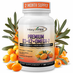 MoxyVites Vitamin D3 K2 5000 IU bottle for easy daily supplementation.