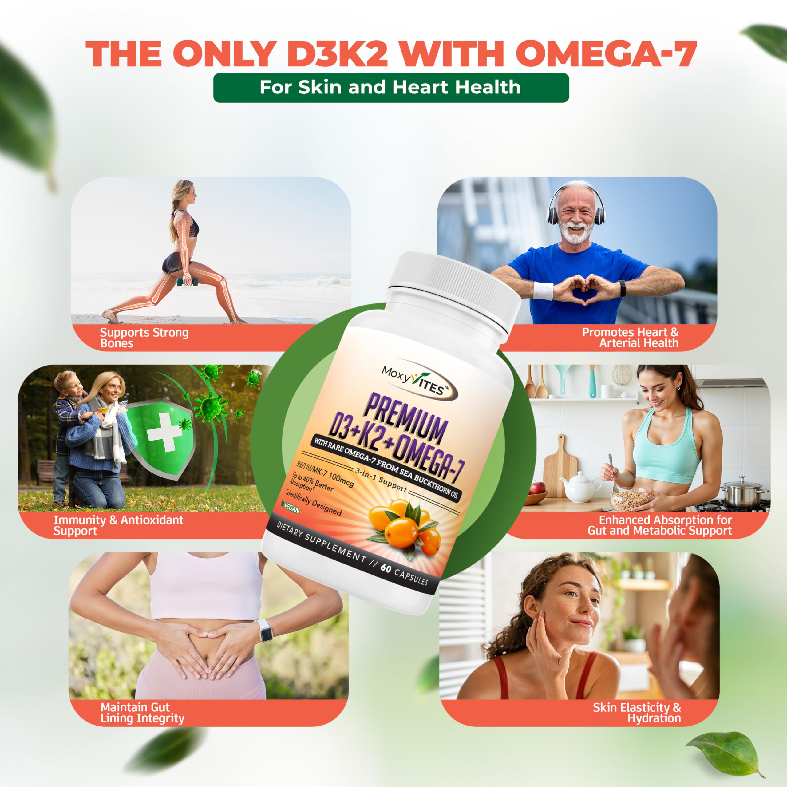 Sea Buckthorn oil ingredient highlight in MoxyVites D3 K2 formula.