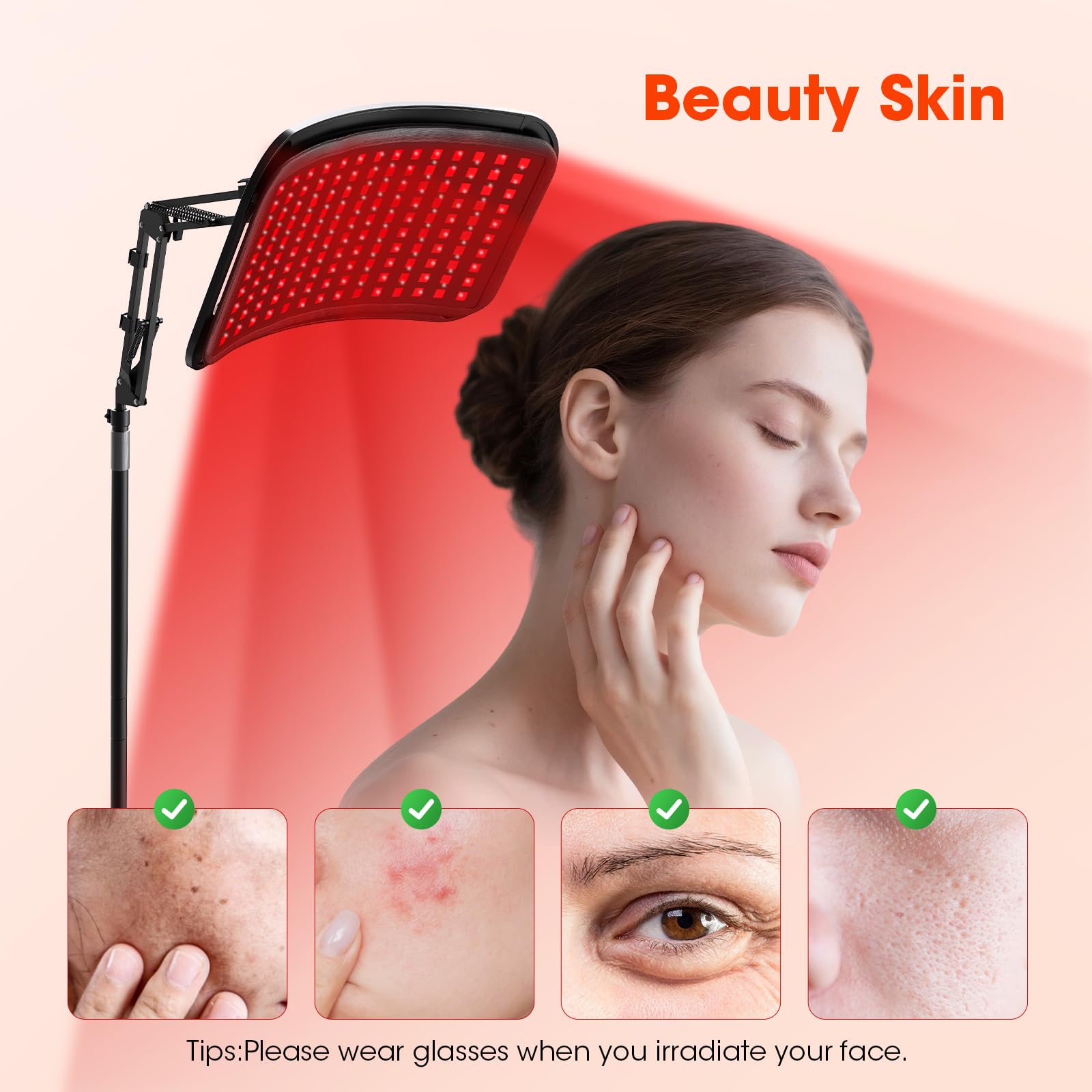 MQHOOB red light therapy lamp on back and shoulders after workouts.
