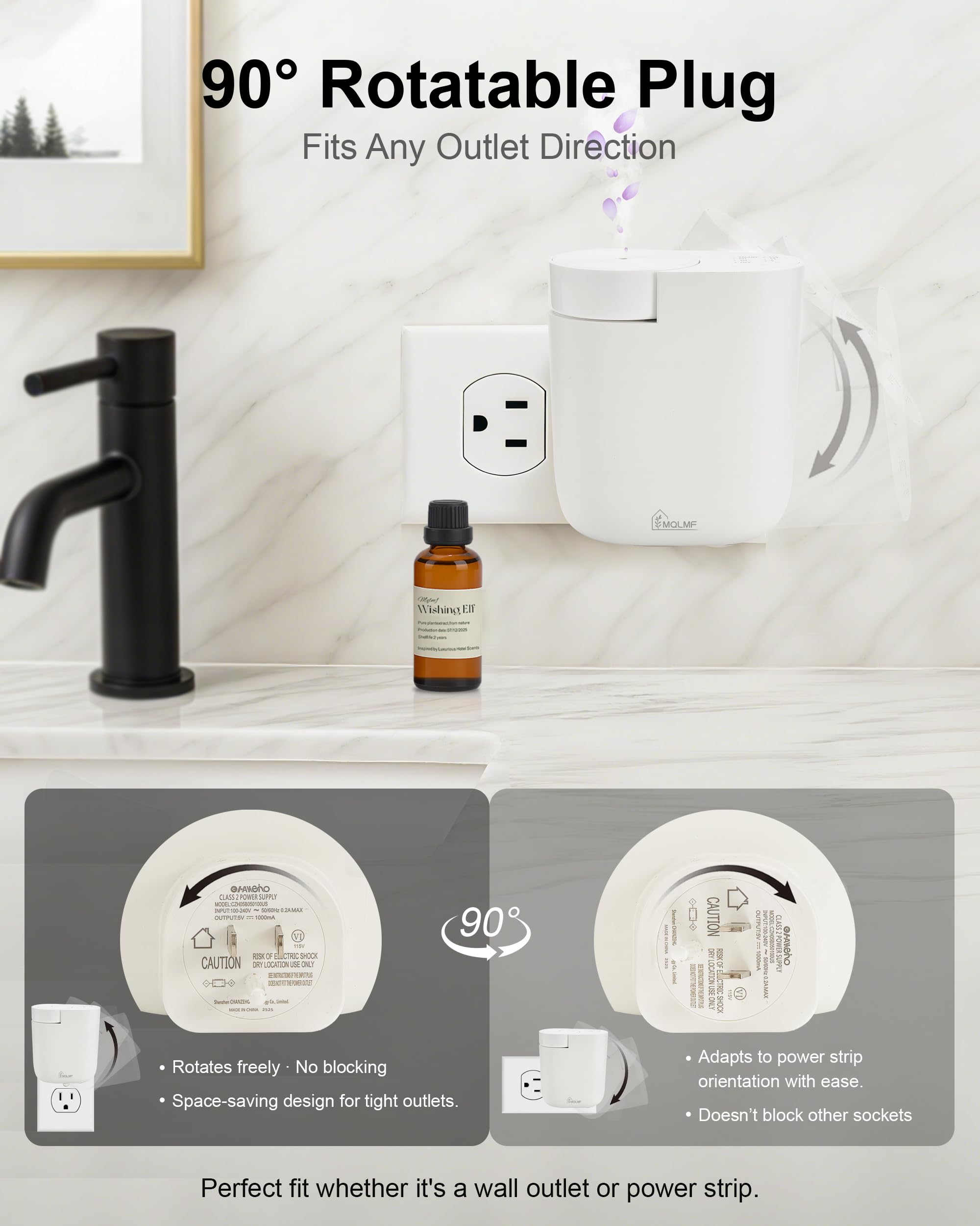 MQLMF ultra-quiet diffuser operates below 30dB, ideal for bedrooms and offices.