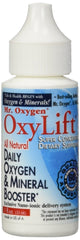 Mr. Oxygen OxyLift daily oxygen booster bottle supports daily energy and mineral balance.