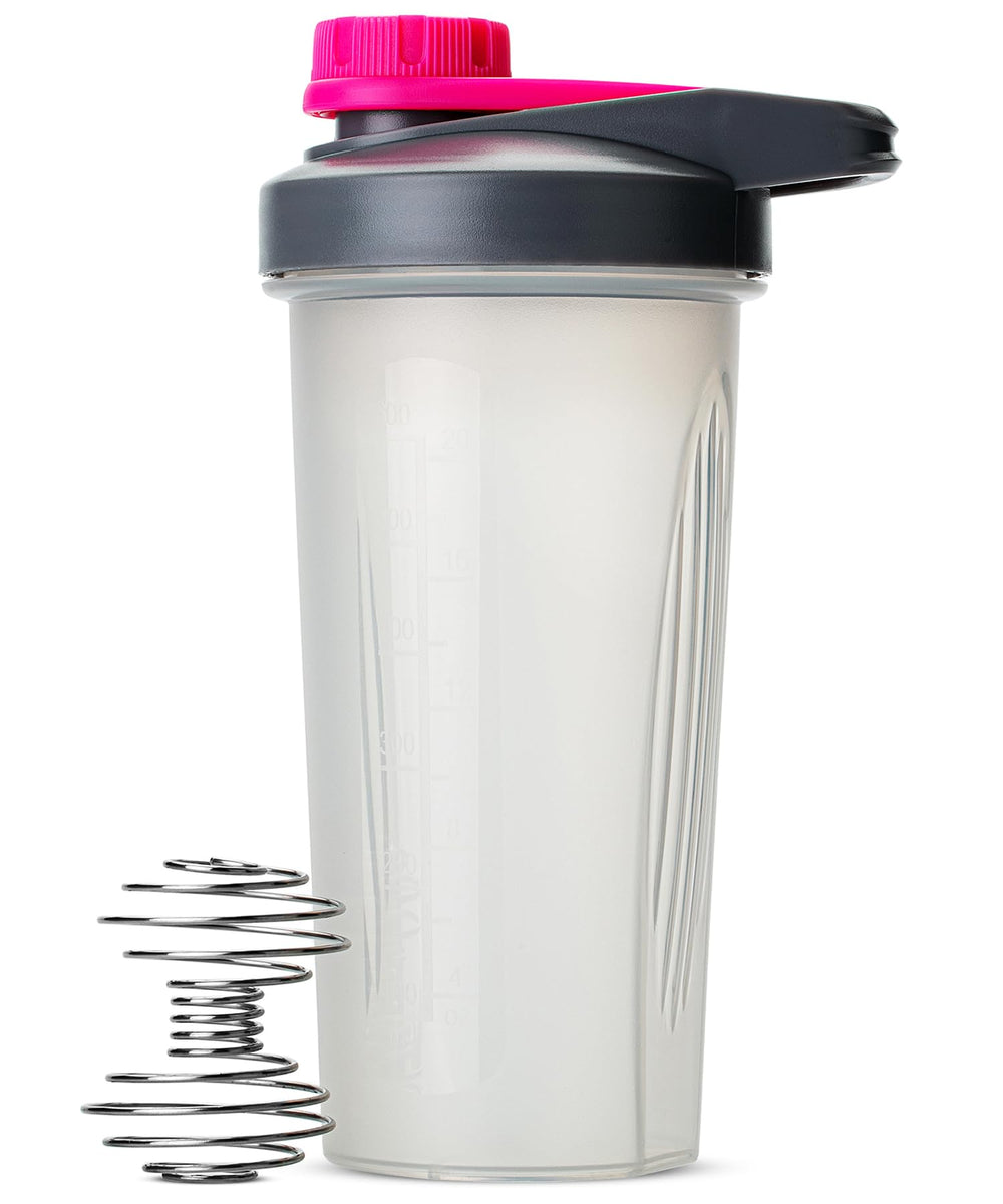 Mr. Pen Shaker Bottle 28oz gray-pink with whisk ball for smooth protein shakes