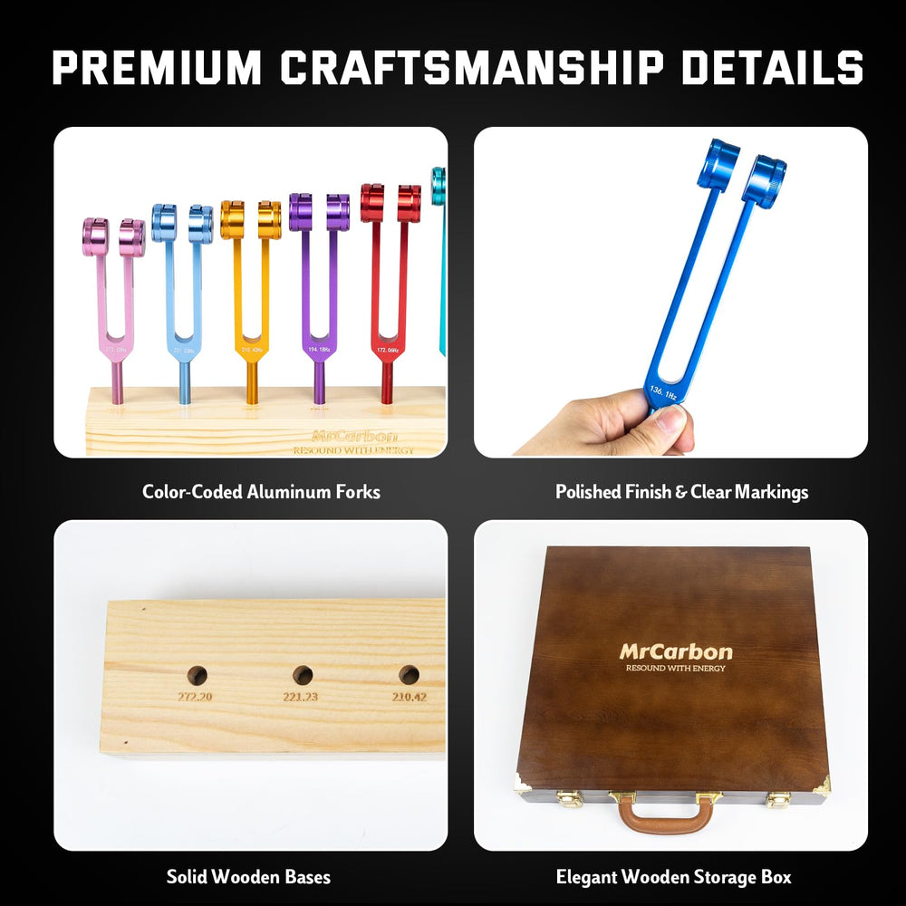 MrCarbon Chakra Tuning Fork 194.18Hz promotes steady resonance