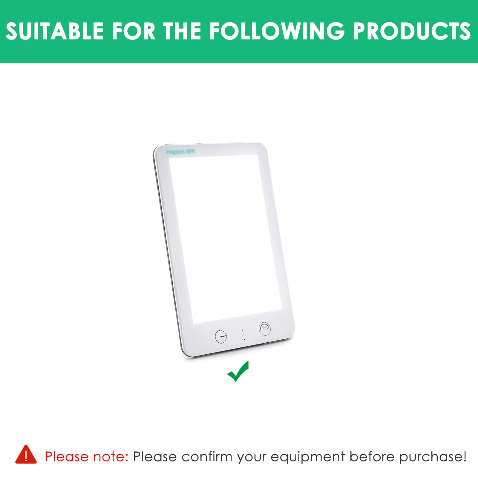 Mrgru Verilux HappyLight compatibility image showing Lumi Plus support