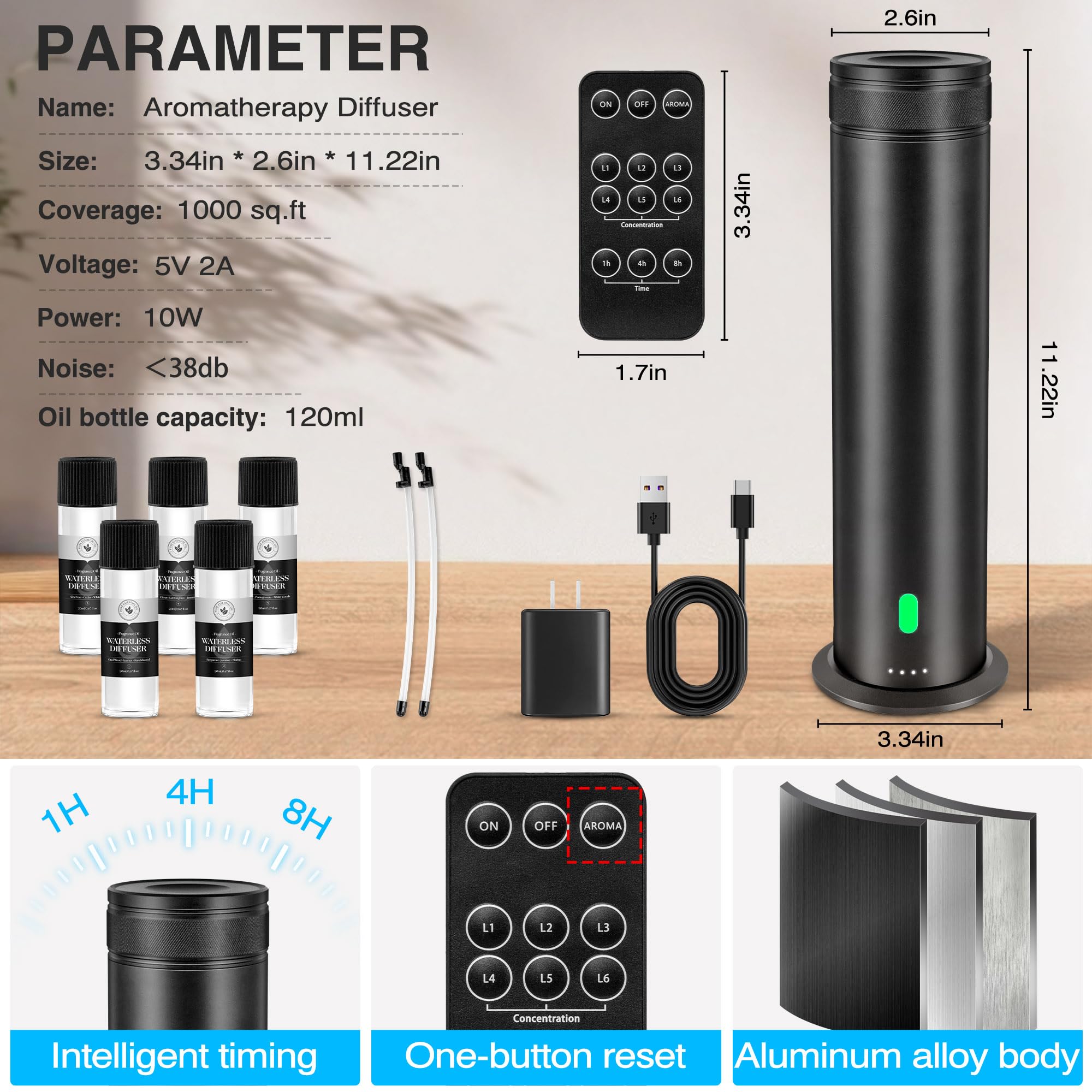 Mriykio starter kit includes base, remote, charger, and oils.