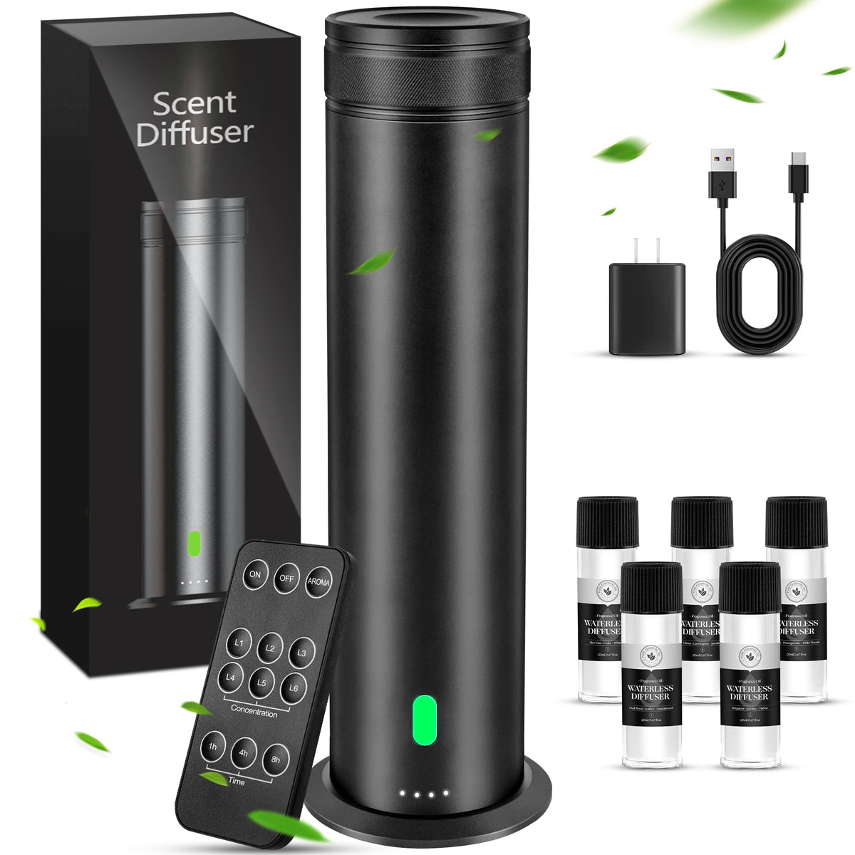 Mriykio waterless diffuser tower base adds fragrance to living rooms.