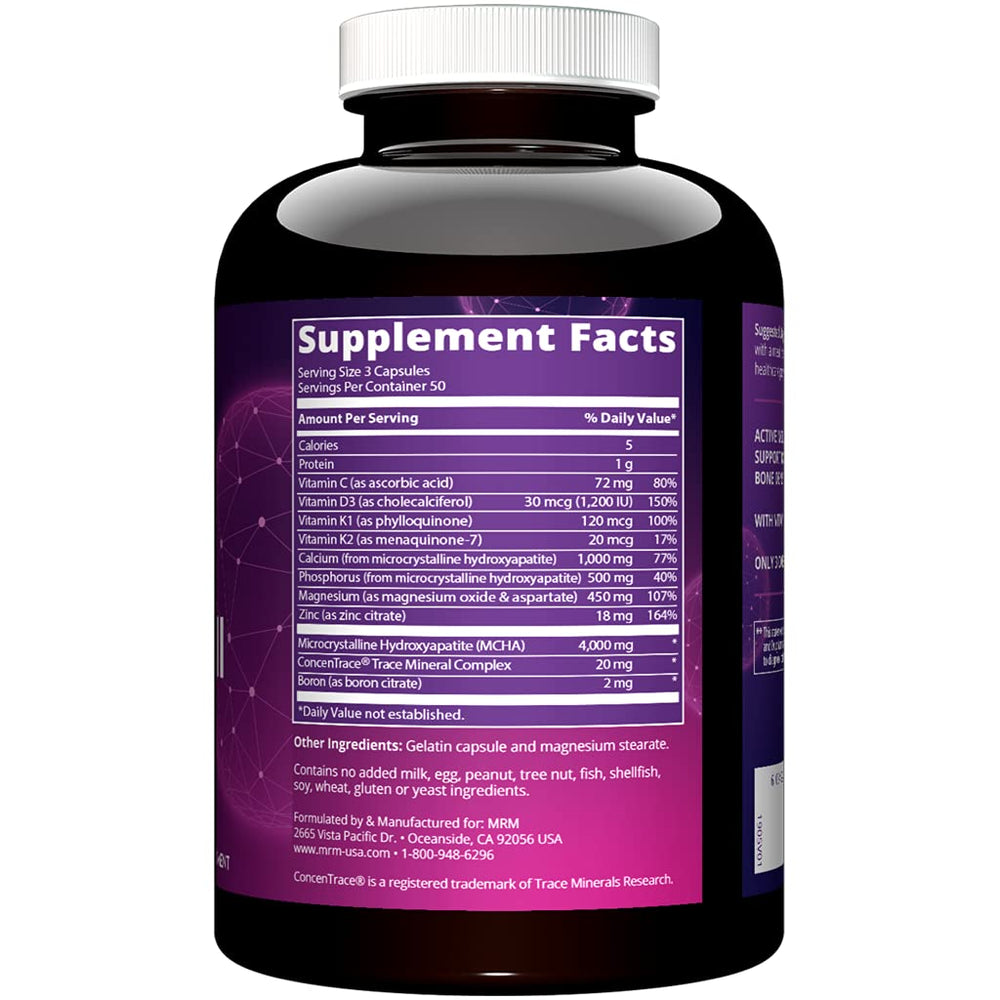 MRM Bone Maximizer III highlights MCHA calcium-rich formula