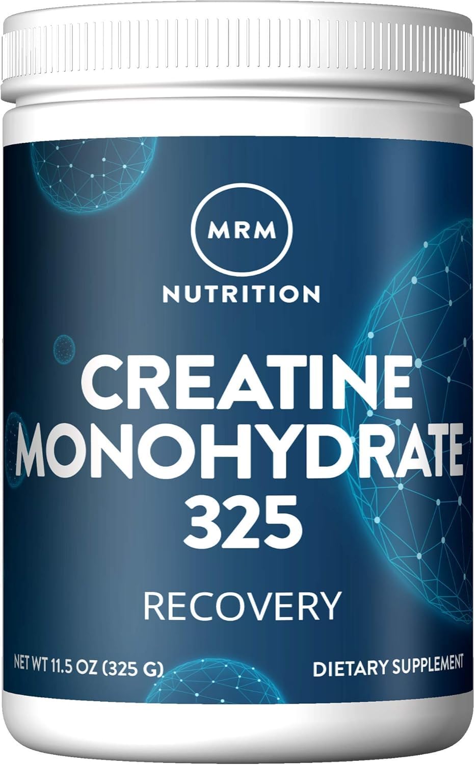 MRM Creatine Monohydrate Powder front view shows micronized formula for easy mixing