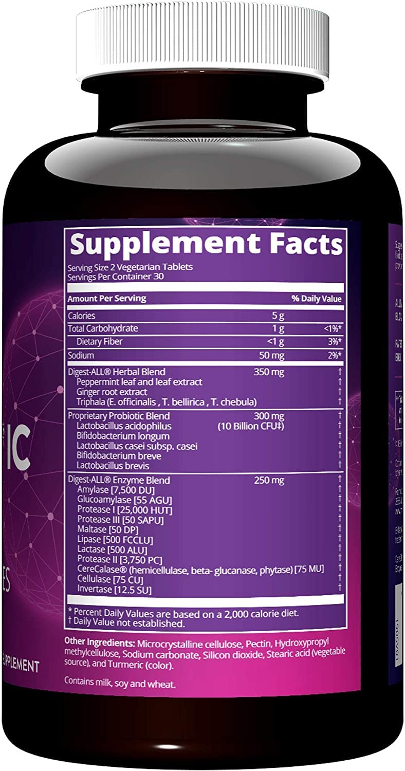 MRM Digest-All IC Probiotics capsules ready for quick support after meals.
