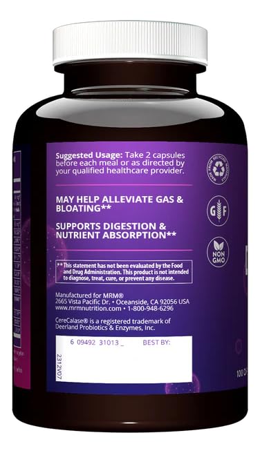 MRM Digest-All ingredients panel emphasizes ginger, peppermint, triphala herbal blend.