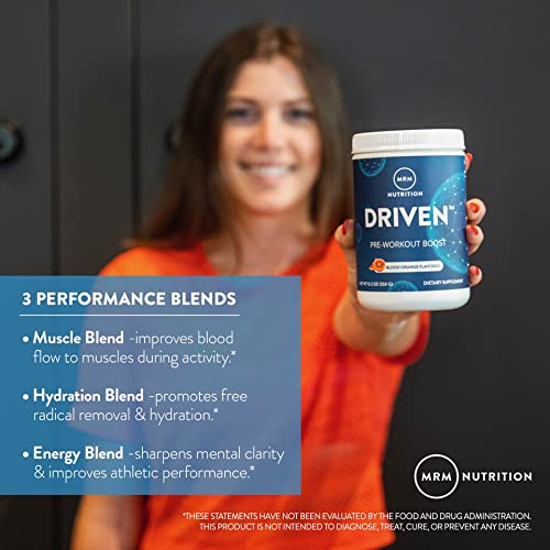MRM Driven pre-workout ingredient blend features beta-alanine and beet power for circulation.