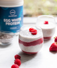 MRM Egg White Protein Vanilla label communicates nutrition and certifications