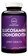 MRM Glucosamine and Chondroitin bottle front highlighting triple-strength joint support for mobility