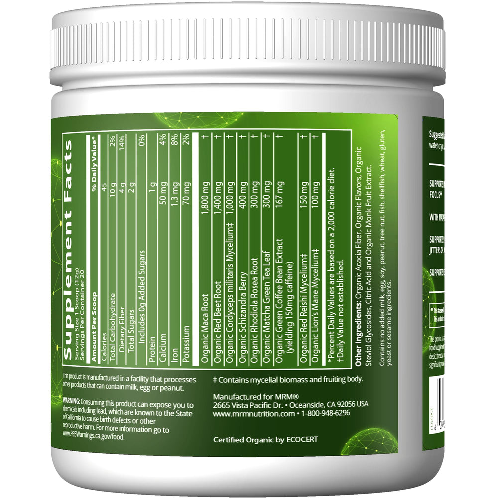Beet and cordyceps close-up from MRM Island Fusion for blood flow support.