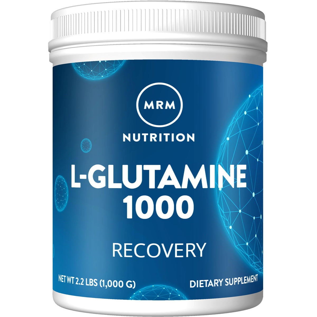 MRM L-Glutamine powder bottle for post-workout recovery and gut support