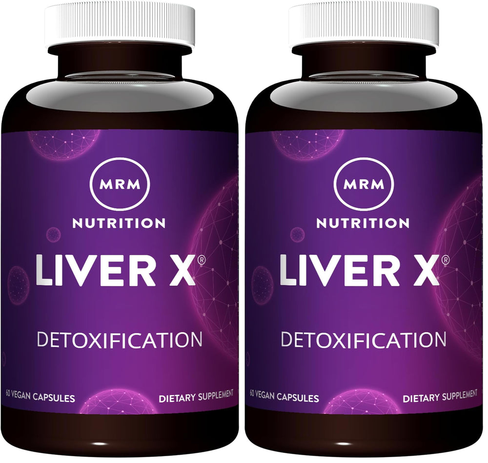 MRM Liver X bottle cap image showing daily liver support capsules.