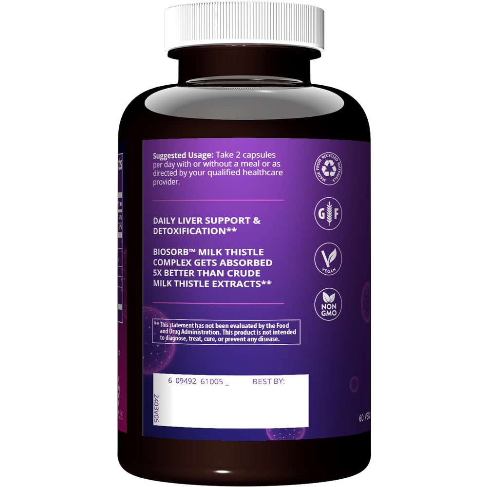 MRM Liver X capsules beside water for easy daily use.
