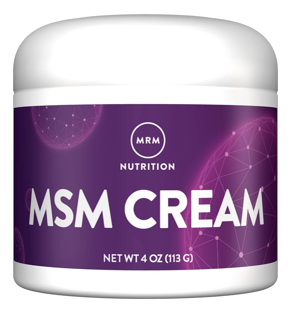 MRM MSM Cream bottle with Vitamin A and D supports skin and nails