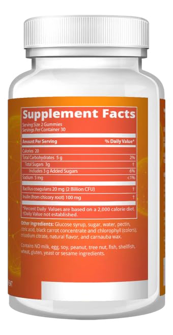 MRM Probiotics Gummies texture close-up reveals chewy, fruity bites for daily wellness.