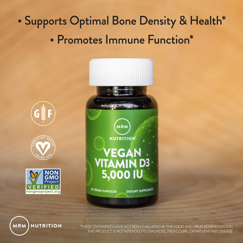 MRM Nuturition vegan Vitamin D3 5000 IU daily use for bone health