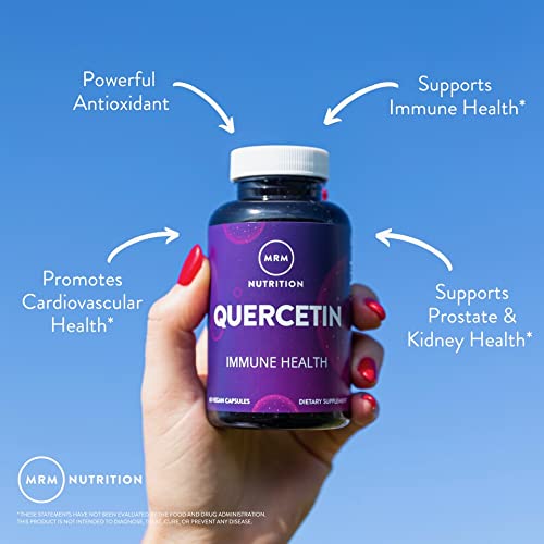MRM Quercetin bottle with QU995 label highlights purity