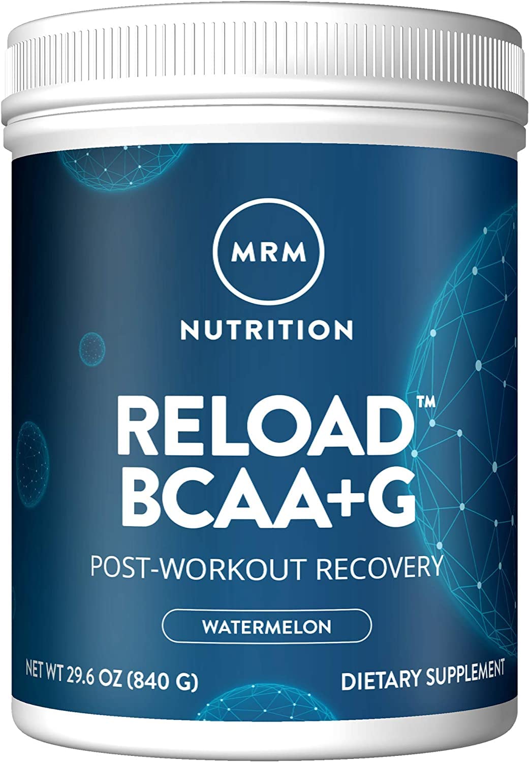 MRM Reload bottle with Watermelon flavor for post-workout recovery.