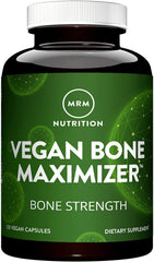MRM Vegan Bone Maximizer bottle front showing vegan, gluten-free bone support formula.