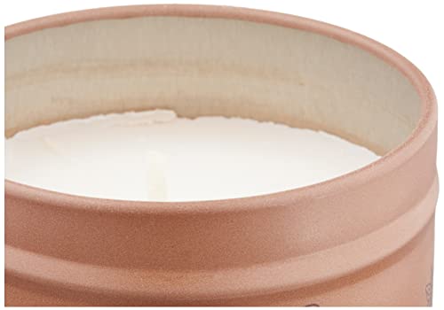 Mrs. Meyer's Acorn Spice tin candle top view showing ready-to-burn wick.