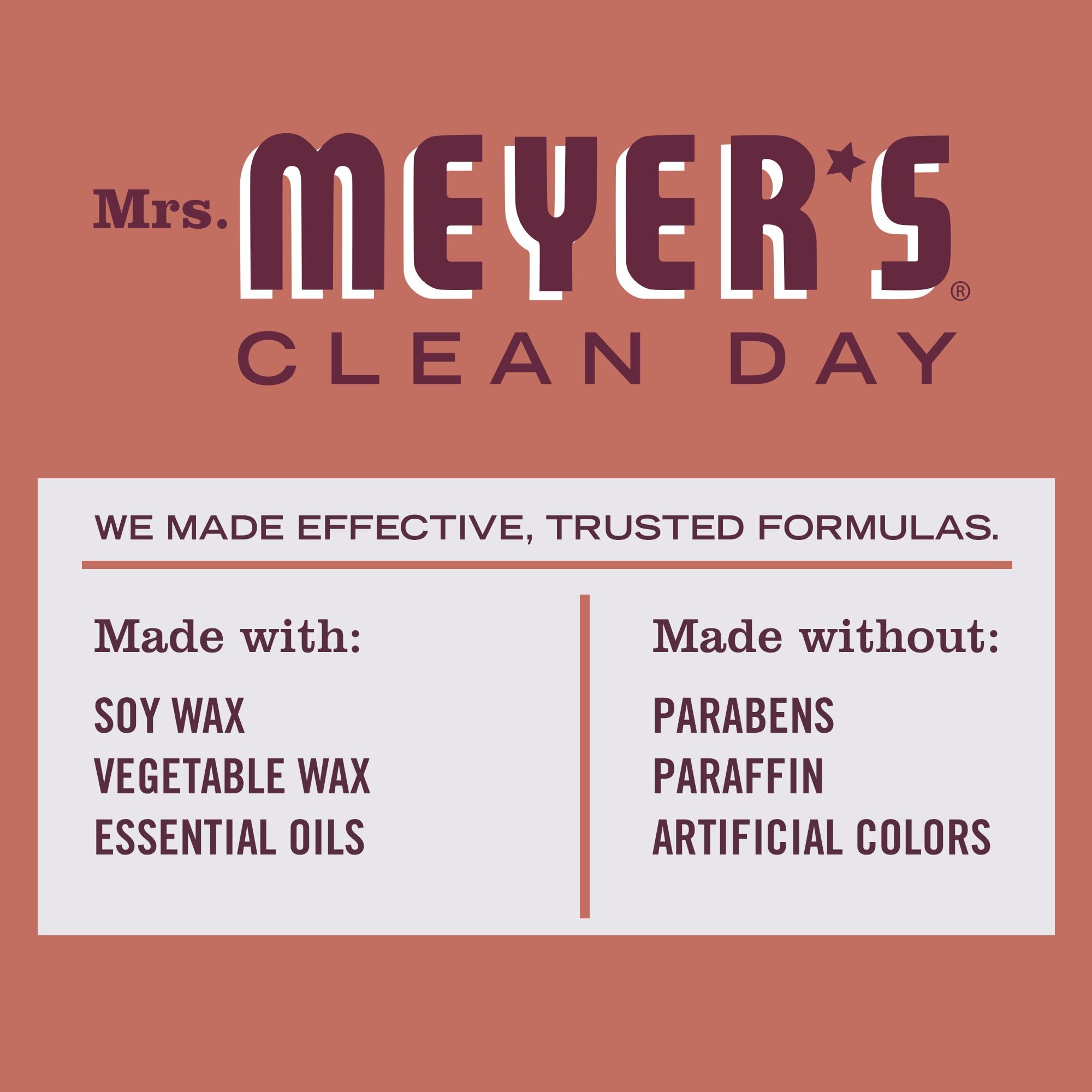 Mrs. Meyer's Clean Day Fall Leaves candle close-up highlighting fragrance release.