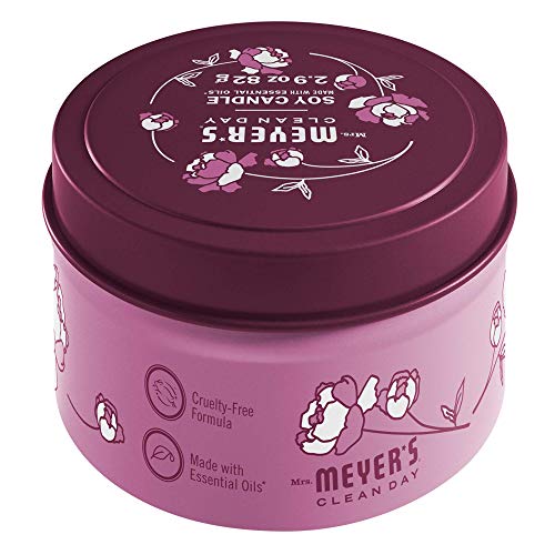 Close-up of peony scent from Mrs. Meyer's Clean Day candle.
