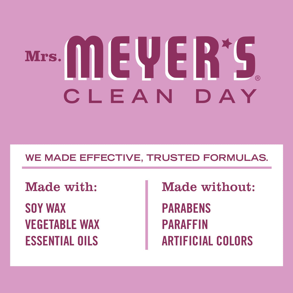Decorative peony tin packaging from Mrs. Meyer's Clean Day candle.
