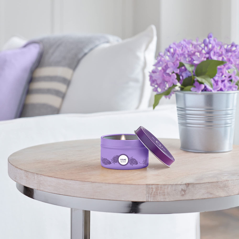 Garden-inspired lilac fragrance fills spaces with Mrs. Meyer's candle.
