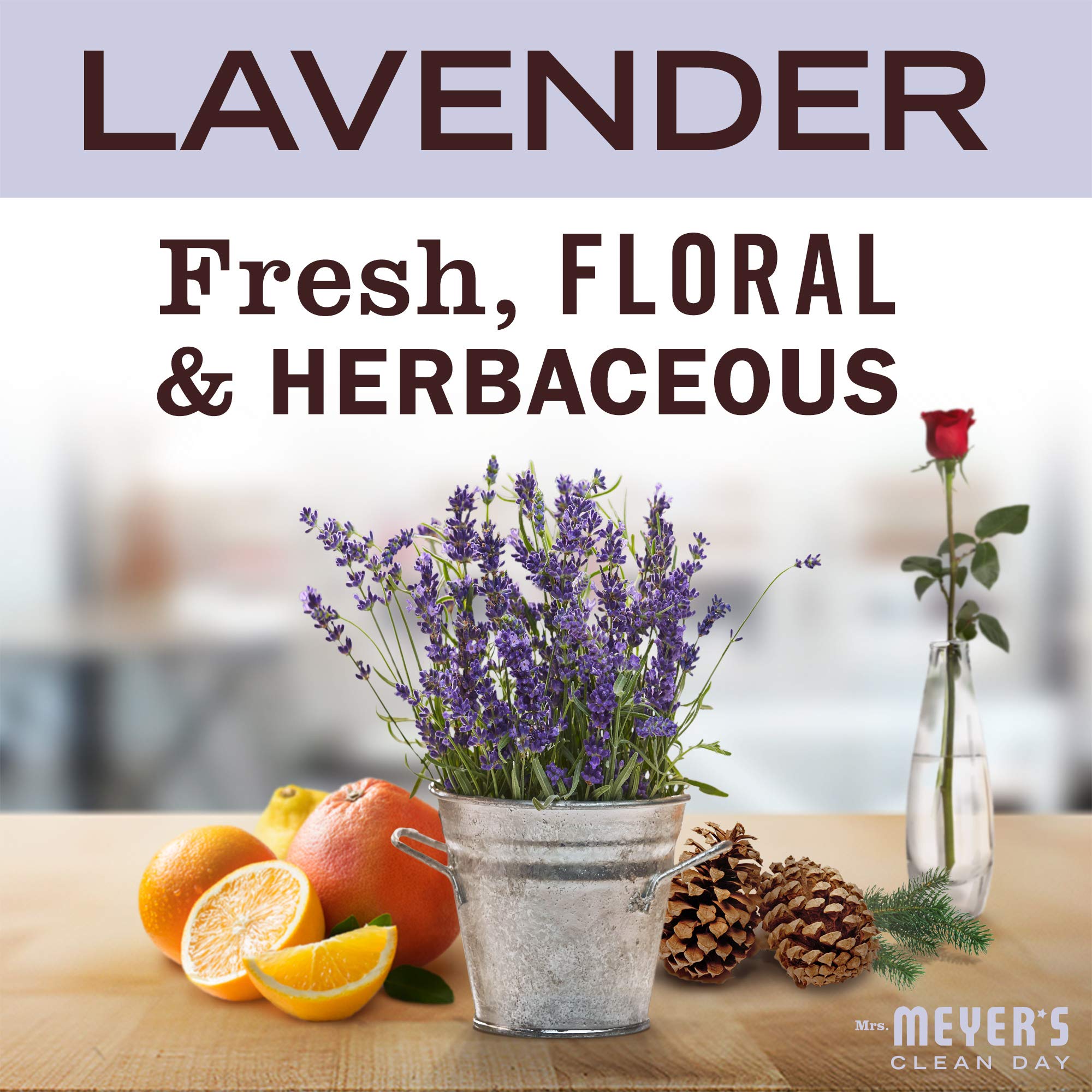 Soy wax Lavender candle by Mrs. Meyer's for clean fragrance