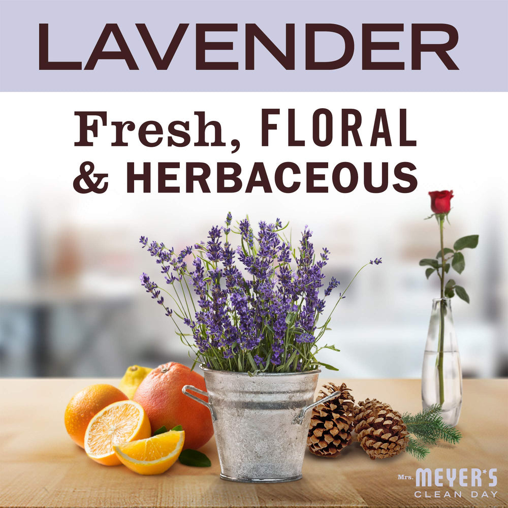 Soy wax Lavender candle by Mrs. Meyer's for clean fragrance