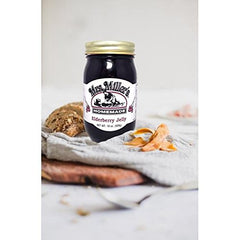 Two jars of Mrs. Miller's Elderberry Jelly showcase value for pantries.