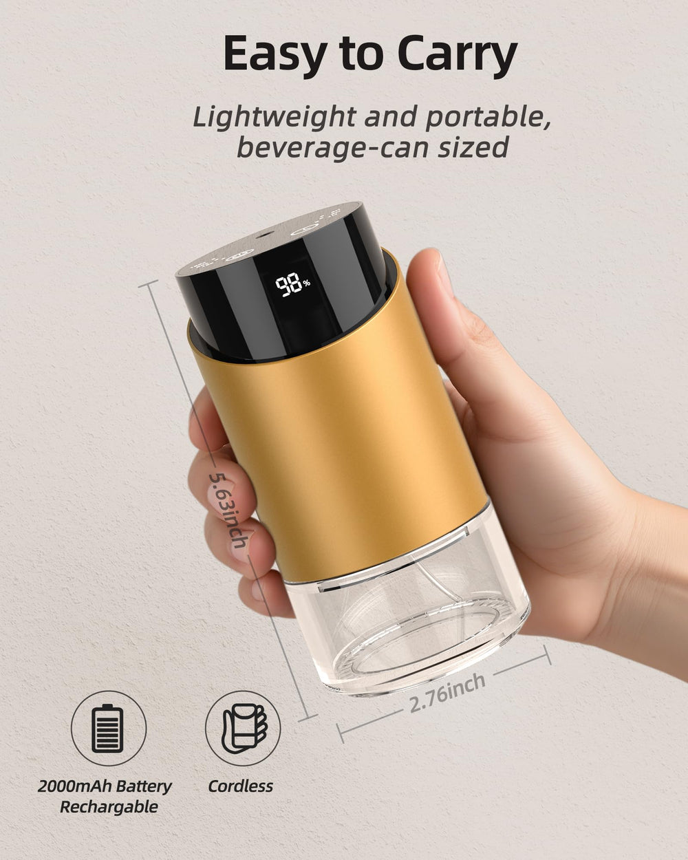 MRSCOZ auto spill-protection prevents leaks when moved
