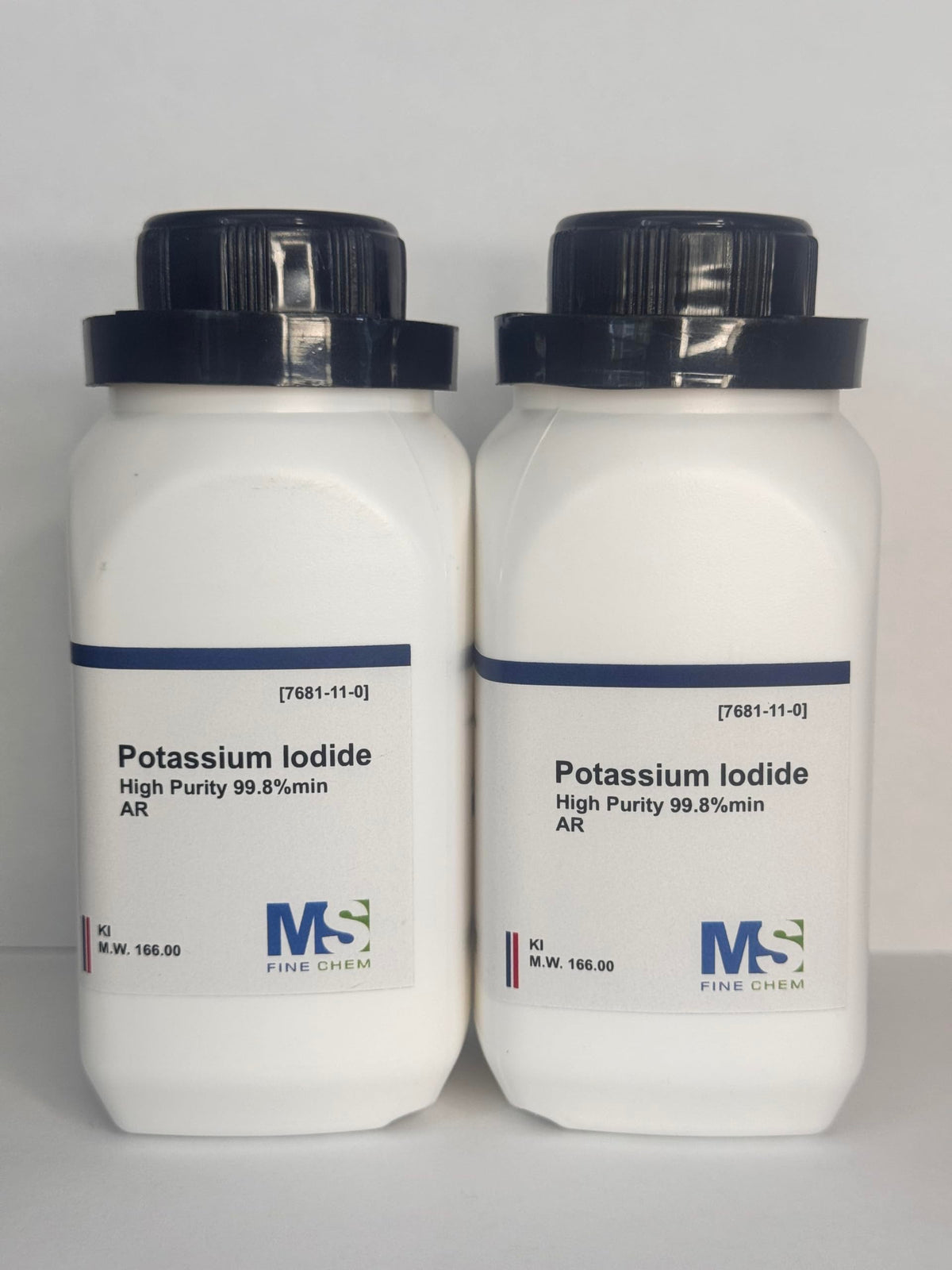 MS Finechem potassium iodide crystals for high-purity research and formulation use.