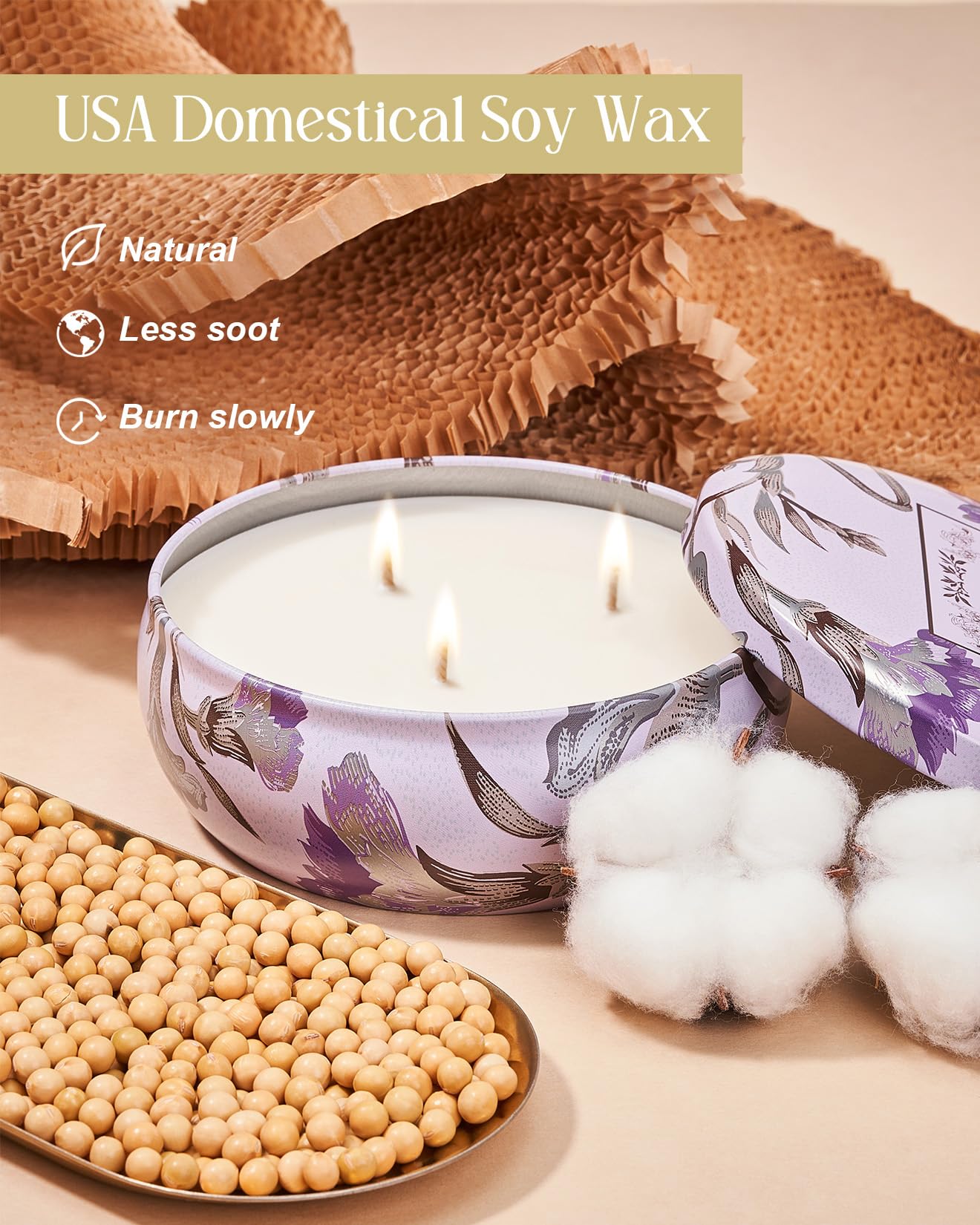 M&SENSE floral-pattern tin decorates shelves and stores small items after use.