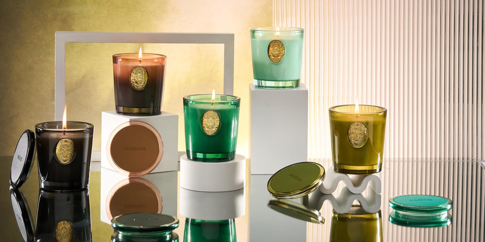 M SENSE 9.2 oz candle delivers long-lasting aroma in mid-sized rooms.