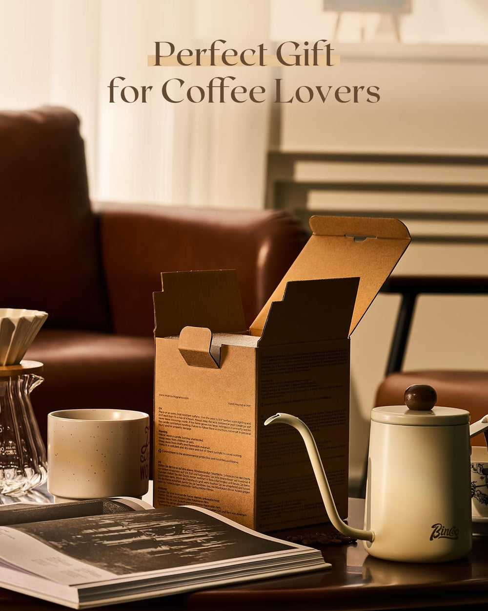 MSENSE Cappuccino Candle blends into kitchens for cozy ambience.