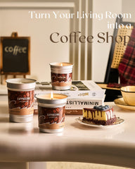 MSENSE Cappuccino Candle with latte art cover adds style and inviting aroma.