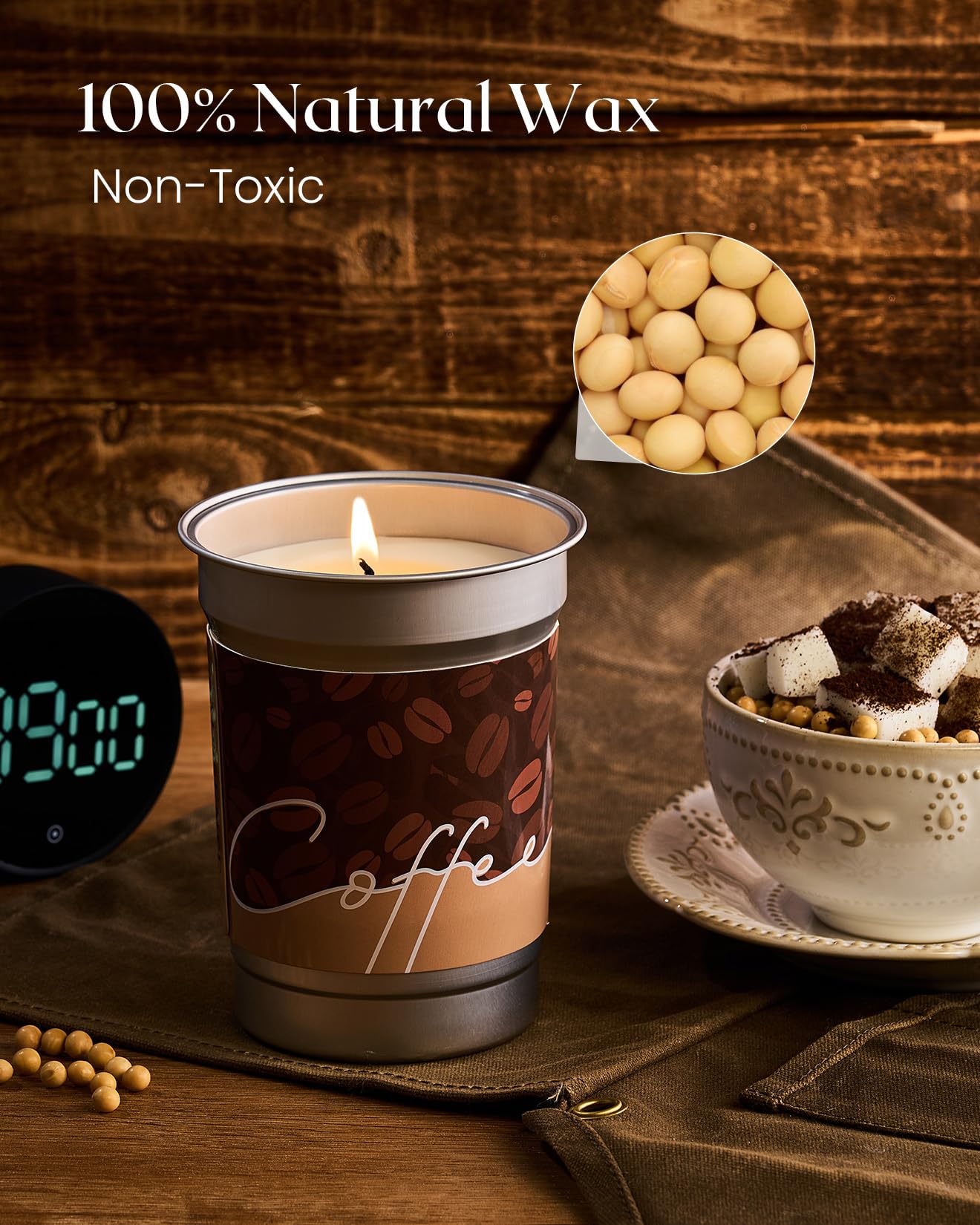 MSENSE 7oz desk candle fits a personal workspace with calming fragrance.