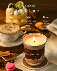 MSENSE coffee candle latte art cover adds a charming mug design to your decor.