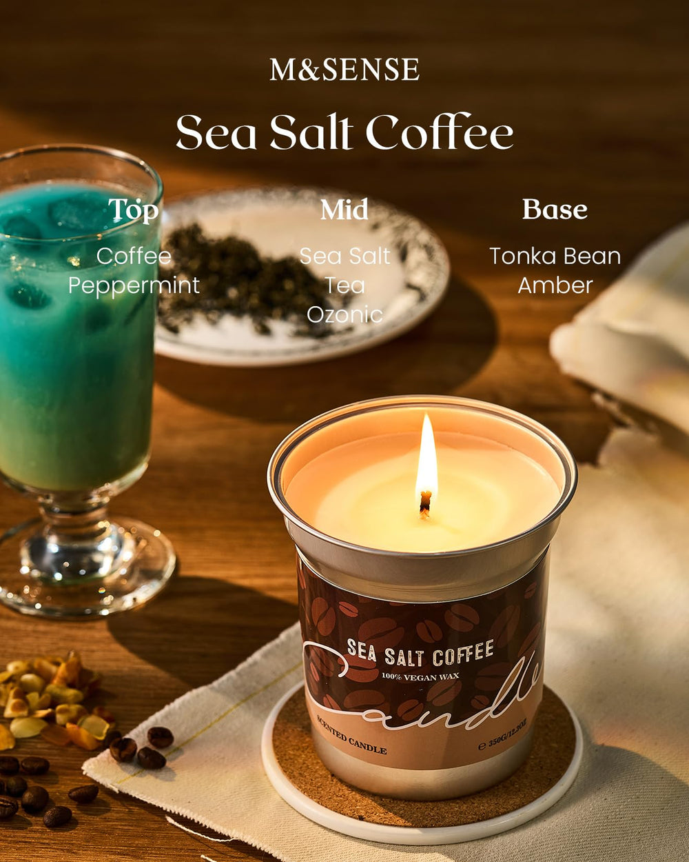 M&SENSE coffee mug design with latte art lid enhances desk aesthetics and calm
