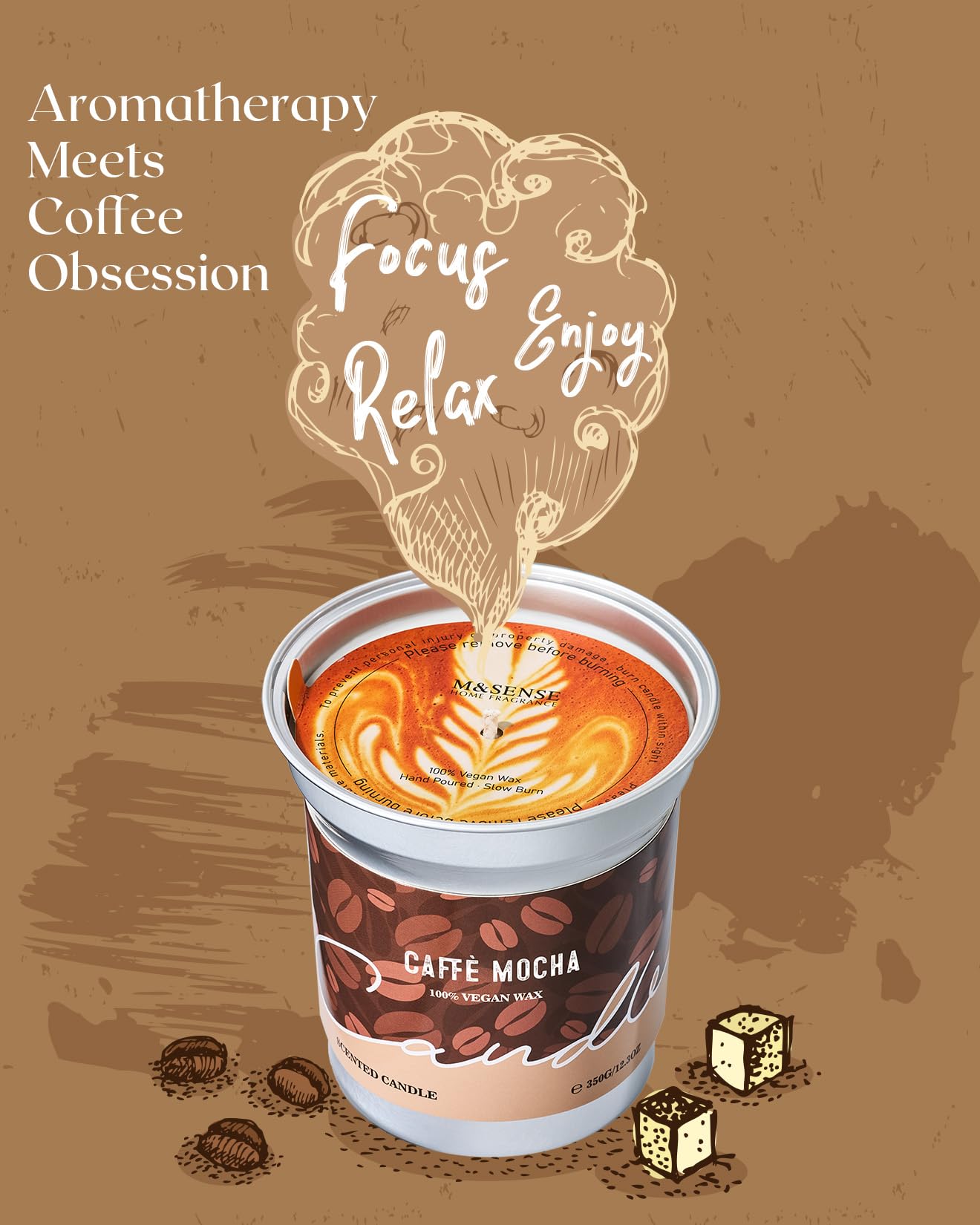 M&SENSE Espresso Candle is a gift-ready option for coffee lovers.