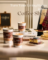 M&SENSE Espresso Candle features latte art cover and inviting coffee notes.